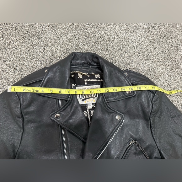 Vintage Open Road leather moto jacket, size men's XS - Picture 12 of 16